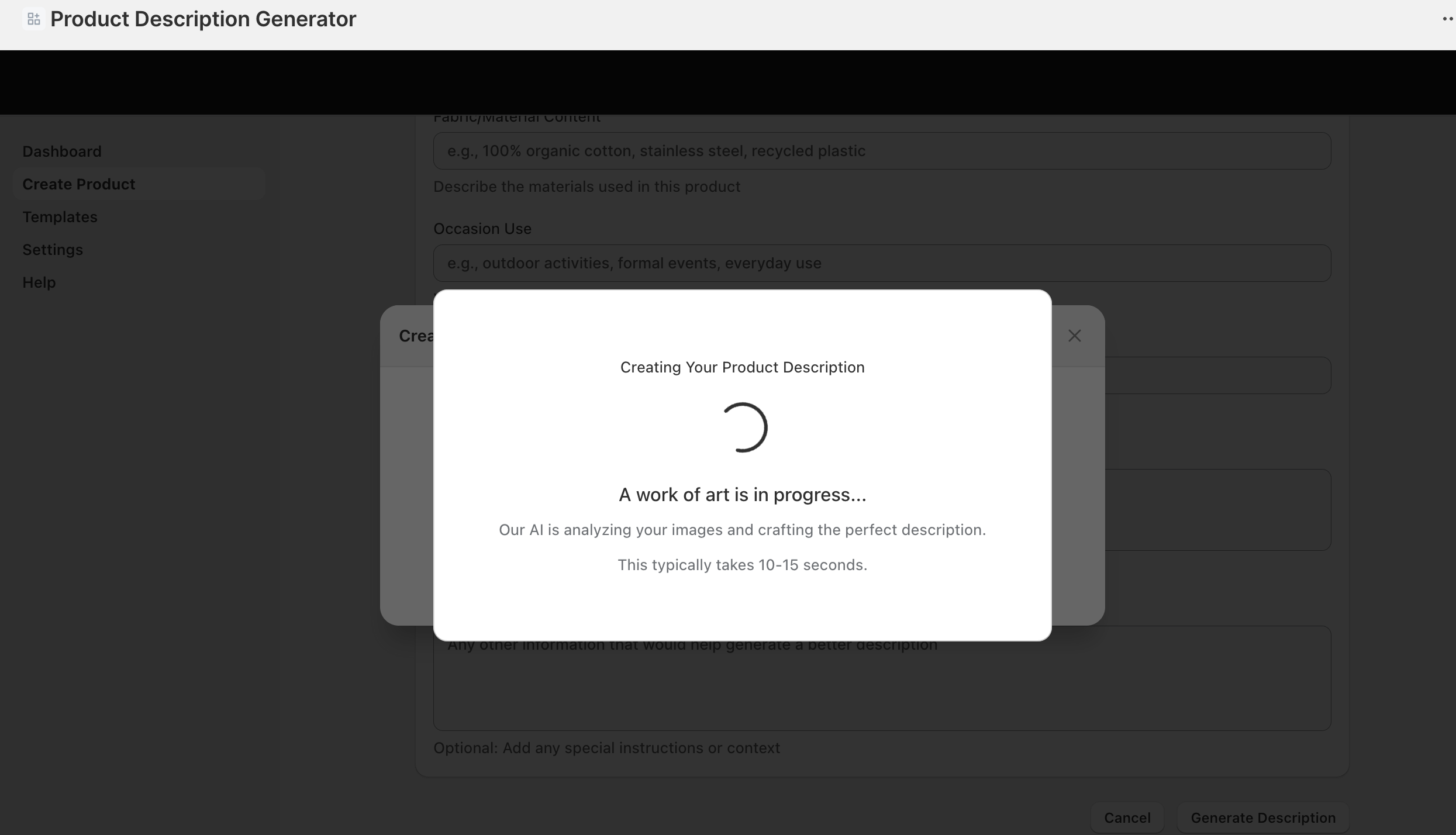 Product Description Generation